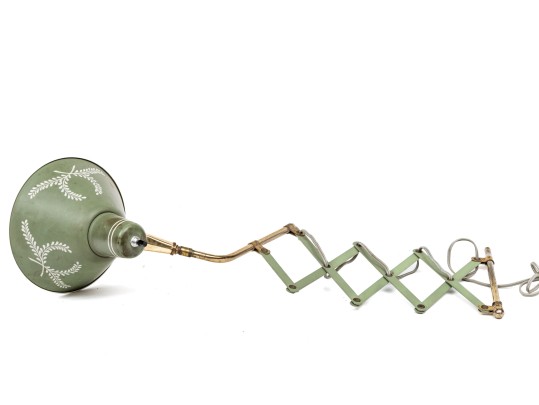 Mid-Century Tole Accordion Wall Lamp