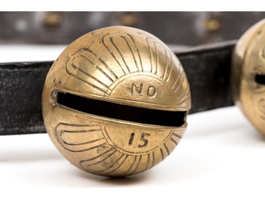 Festive Leather And Brass Sleigh Bells