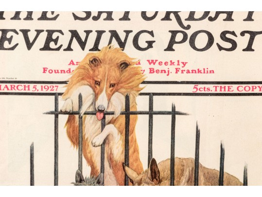 Vintage Framed The Saturday Evening Post Cover