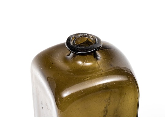 Three 18th Century Hand Blown Glass Gin Bottles