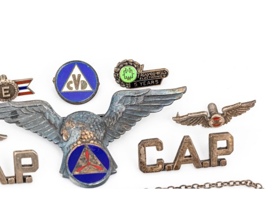 Collection Of Sterling Silver Pins 