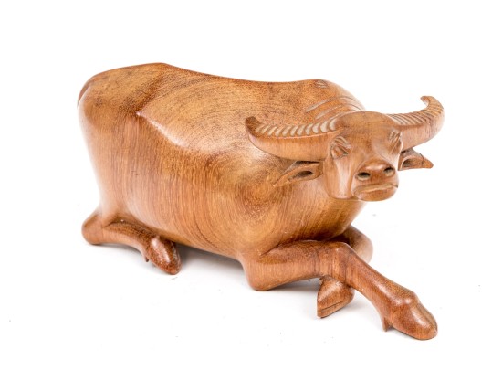 Decorative Carved Wood Water Buffalo