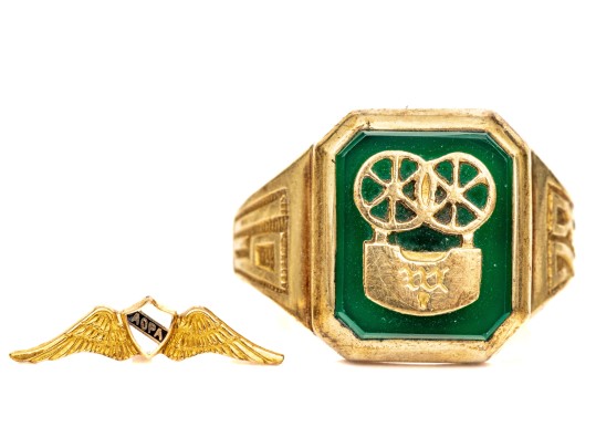 10k 1928 School Ring And Wing Pin