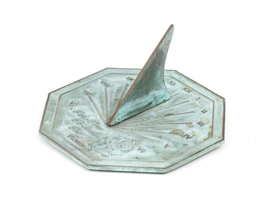 Cast Bronze Finished Brass Sundial