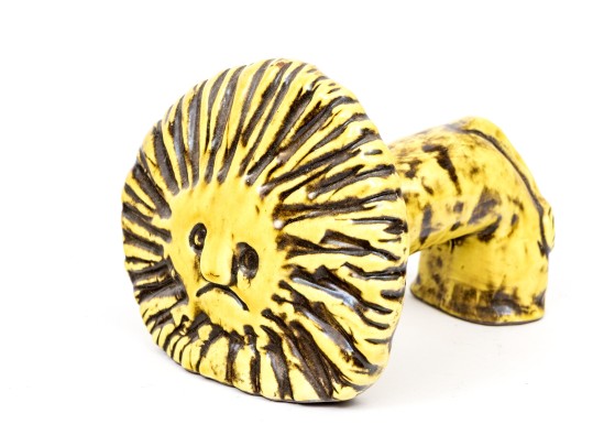 Mid Century Pottery Lion 