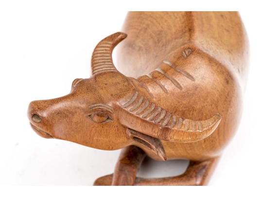 Decorative Carved Wood Water Buffalo