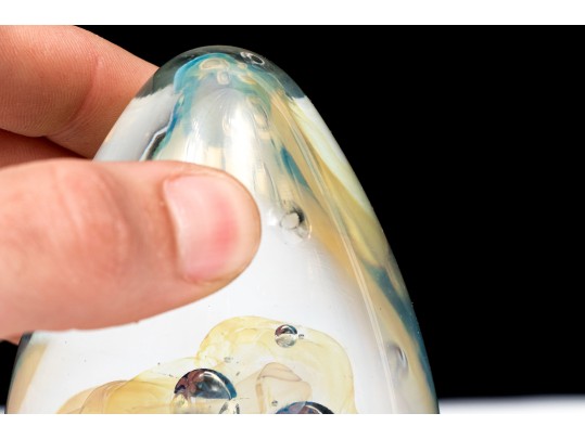 Robert Eickholt (American [OH], B. 1947) Duo Of Art Glass Paperweights