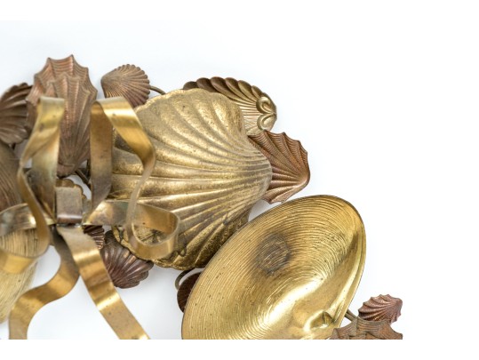 Decorative Brass And Copper Marine Motif Wreath