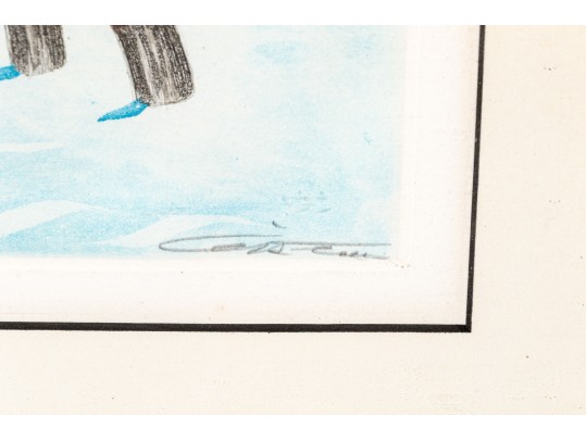Boris O'Klein Pencil Signed Color Etching
