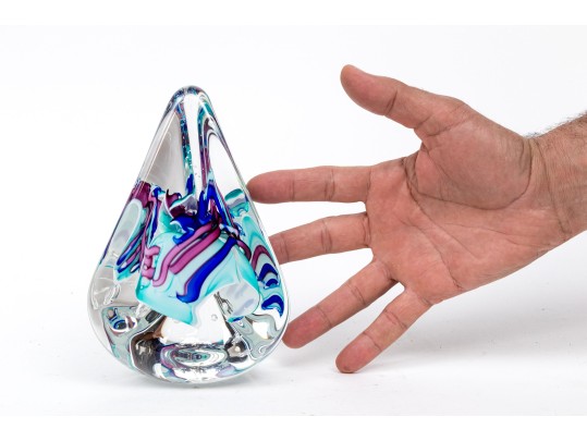 Michael Schmidt And Sonia Rhea Art Glass Paperweight, 1992