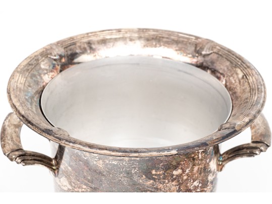 Silver Plated Twin-Handled Wine Cooler With Tin Liner