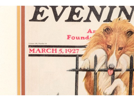 Vintage Framed The Saturday Evening Post Cover