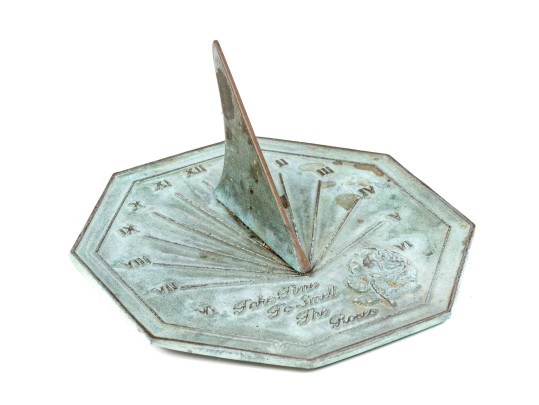 Cast Bronze Finished Brass Sundial