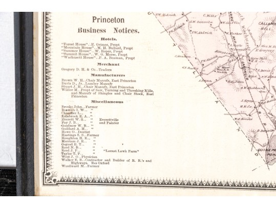 Antique Map Of Princeton, NJ