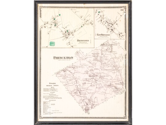 Antique Map Of Princeton, NJ