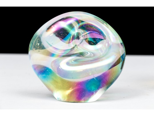 Robert Eickholt (American [OH], B. 1947) Duo Of Art Glass Paperweights