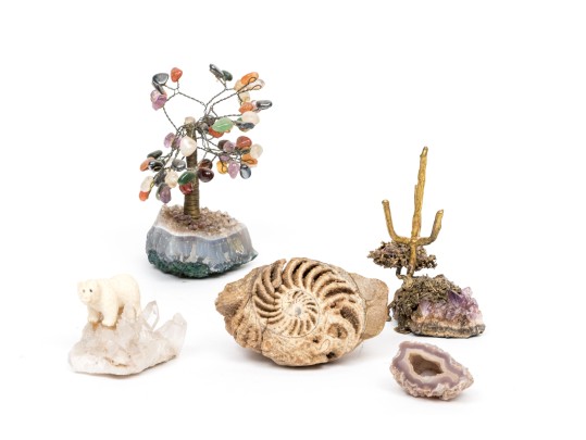 Collection Of Geodes And Decorative Objects