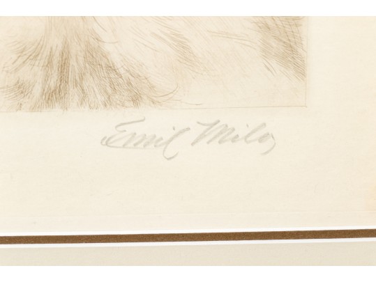 John Martin Tracy (1844-1893) Engraved Print Of English Setter By Emil Miler 