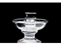 Pair Of Val St. Lambert Crystal Candlesticks With Single Glass Candlestick