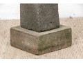 Cast Cement Dark Stained Pagoda Candle Lantern