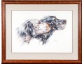 Signed Watercolor On Paper, Two English Setter Busts