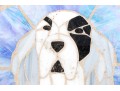 Slag Glass Mosaic Stepping Stone Of A Dog