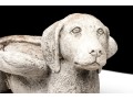 Cast Stone Dog With Angel Wings