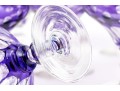 Set Of Ten Bohemian Style Amethyst Cut To Clear Cocktail Coupes