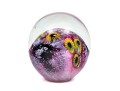 Signed Art Glass Floral Paperweight