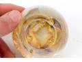 Josh Simpson (American [CT], B. 1949) Signed Art Glass Planet Paperweight, 1993