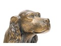 Pair Of Brass Tone Dog Head Bookends