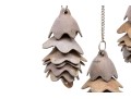 Whimsical Faux Bois Pinecone Windchime