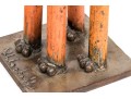 Vintage Artisanal Metal Sculpture Of A Dog