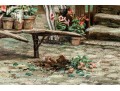 M.E. Torrey, Paris, Oil On Canvas, Village Scene With Figures, From Foster Brothers, Boston