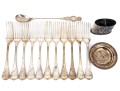Group Of Coin Silver Forks And Small Items    25.835 Troy Ozs. 