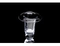 Pair Of Val St. Lambert Crystal Candlesticks With Single Glass Candlestick