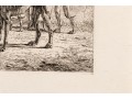 Intaglio Print, Shepherd With Dogs In The Landscape
