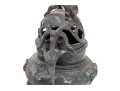 Chinese Bronze Twin-Handled And Lidded Tripod Censer