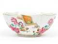 Mottahedeh Vista Alegre Hand-painted Porcelain Lobed Bowl