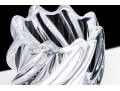 French Vannes Crystal Spiral Swirl Vase