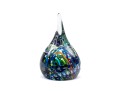 Artist Signed Hand-blown Cased Teardrop Form Paperweight