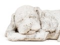 Painted Cast Stone Sleeping Puppy