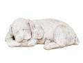 Painted Cast Stone Sleeping Puppy