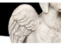 Cast Stone Seated Dog With Angel Wings