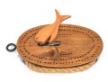 Pine Farm Crafts MA Whale Motif Cribbage Board