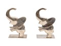 Adorable Pair Of Vintage Aluminum Elephant Bookends