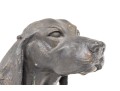 Phil Cote Bronze Finished Composition Head Of A Retriever Dog On Stand