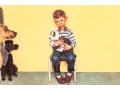 Custom Framed Norman Rockwell Decorative Print With Stamps