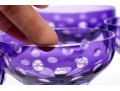Set Of Ten Bohemian Style Amethyst Cut To Clear Cocktail Coupes