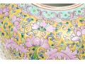 Pair Of Chinese Famille Rose On Yellow Ground Porcelain Jars On Stands